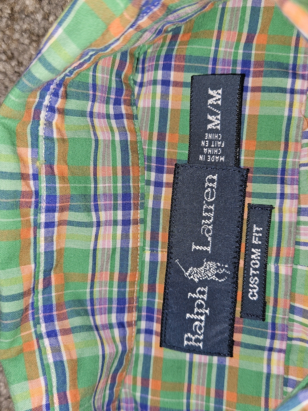 Ralph Lauren Green Plaid Button Down.